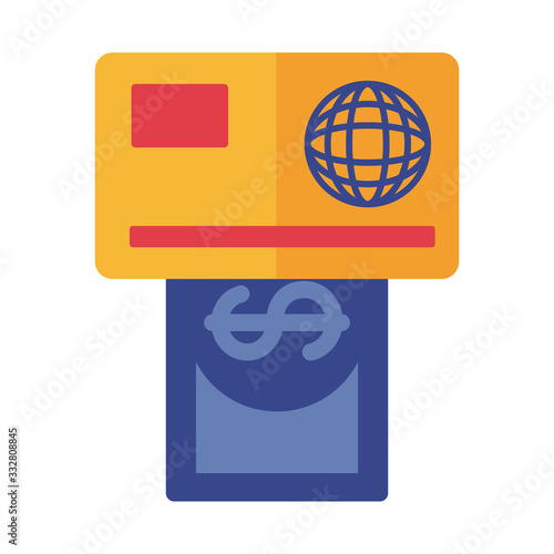 credit card and bill payment online flat style