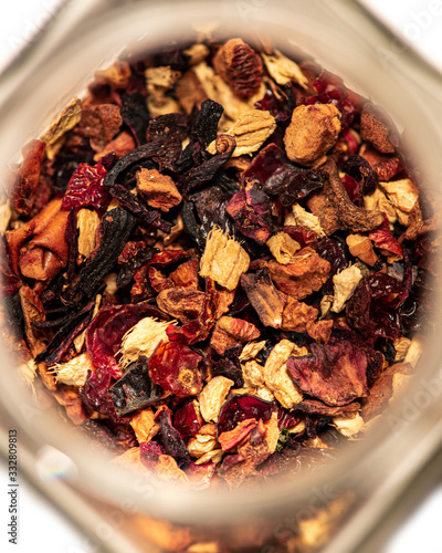 Overhead View of Berry Tea