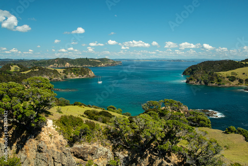 Bay of Islands and sea in Northland New Zealand