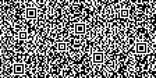 Geometric vector background, banner. Fantasy on the theme of QR code.