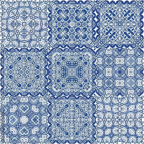 Antique portuguese azulejo ceramic.