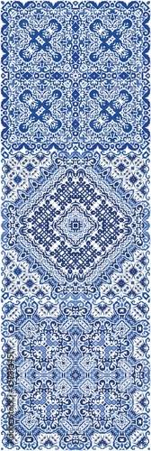 Ethnic ceramic tiles in portuguese azulejo.