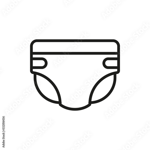 Simple diaper line icon.