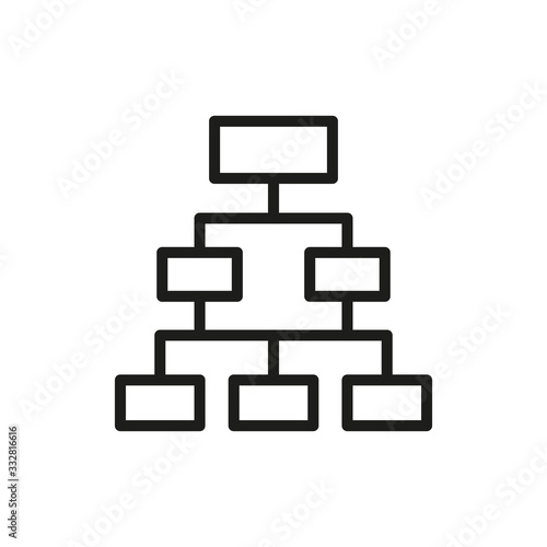 Simple hierarchy line icon.