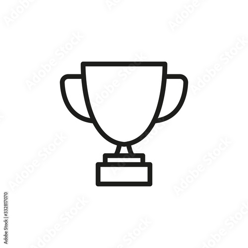 Simple trophy line icon.