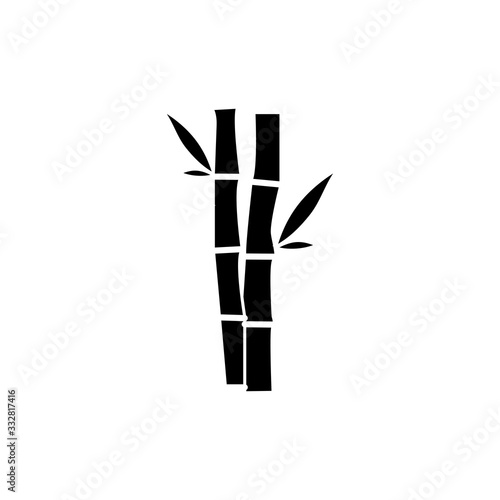 Bamboo icon in trendy flat design