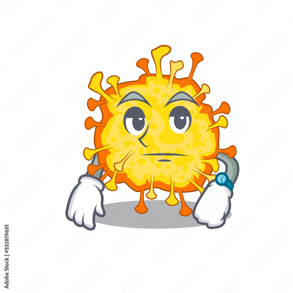 minacovirus on waiting gesture mascot design style minacovirus on waiting gesture mascot design style