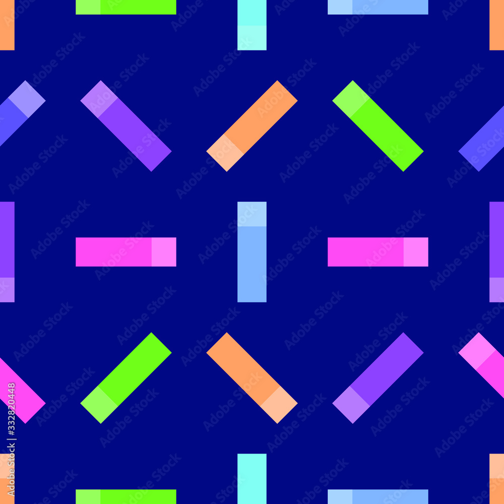 Colorful Bookmark Dark Background Seamless Pattern