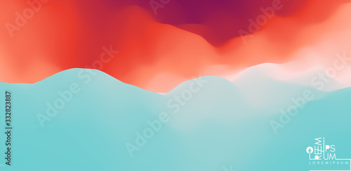 Abstract background with dynamic effect. Creative design with vibrant gradients. 3D vector Illustration.