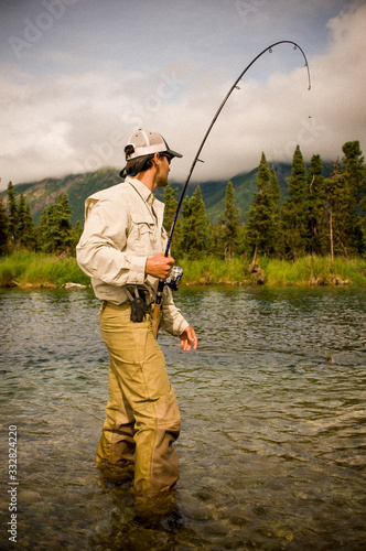 Salmon Fishing on the Kijik River near Lake Clark National Park