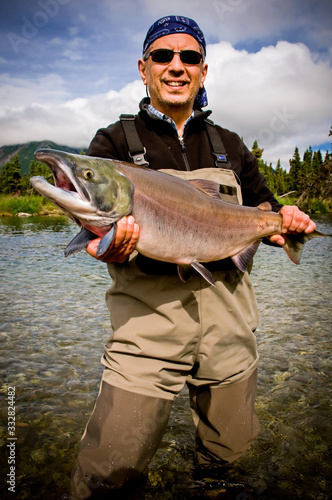 Salmon Catch on Kijik River near Lake Clark National Park