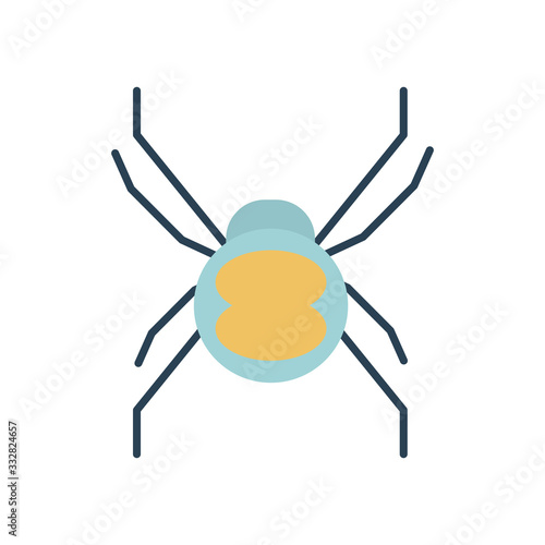 small spider icon, flat style photo