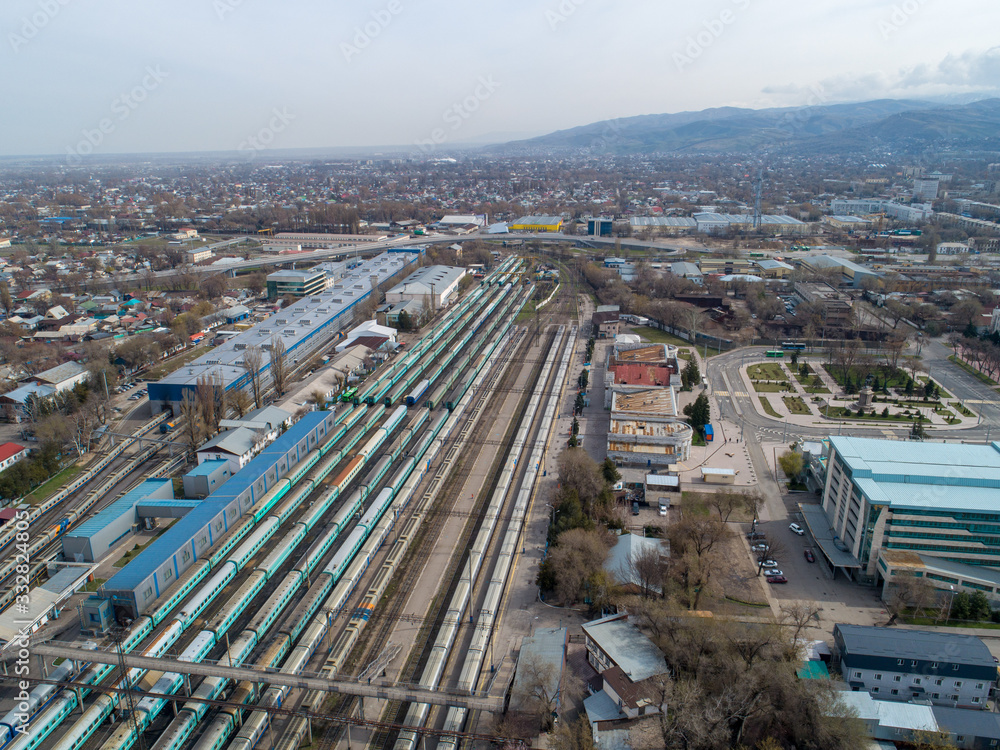 Almaty railway station during quarantine - closed city