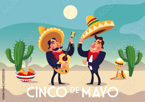 holiday cinco de mayo with men in suit mariachi