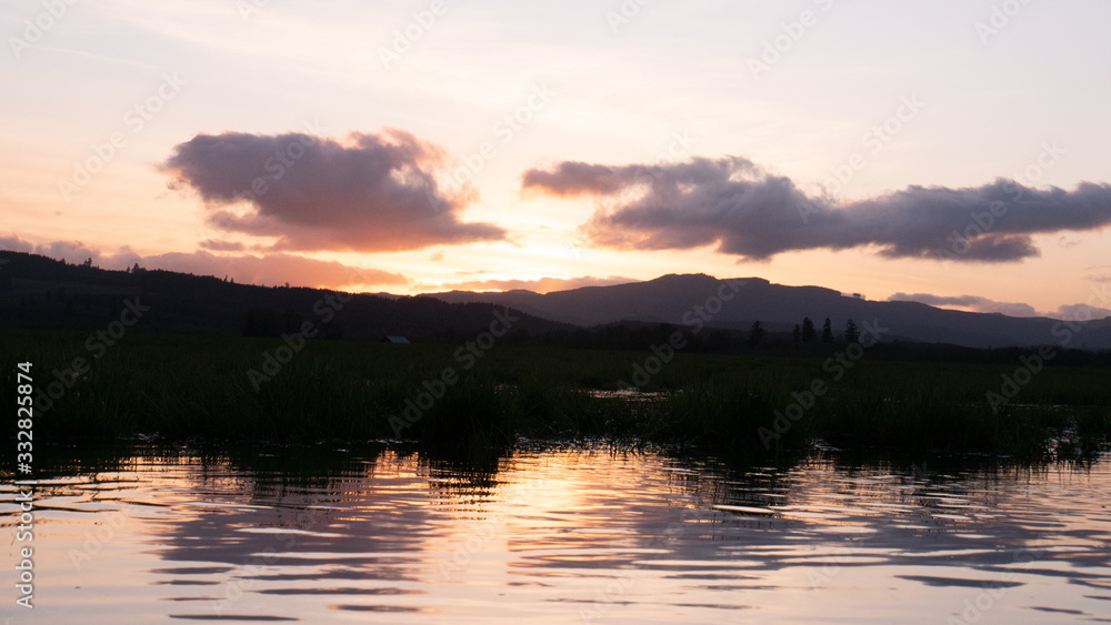 Sunset reflections