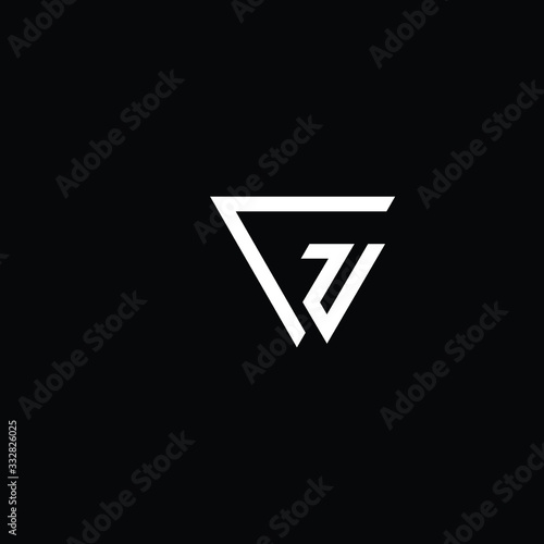 Minimal elegant monogram art logo. Outstanding professional trendy awesome artistic GW WG initial based Alphabet icon logo. Premium Business logo White color on black background