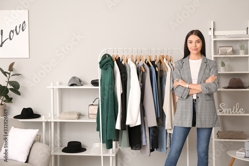 Young female clothes stylis...