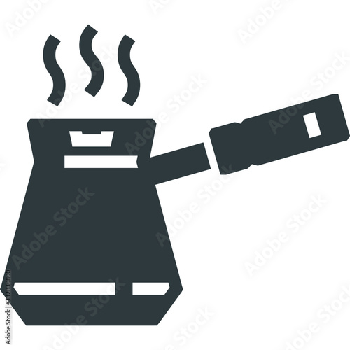 Turk black icon on white background