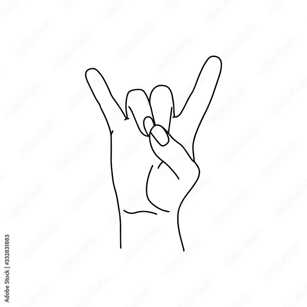 Mudra - Apana. Hands vector illustration. Yogic hand gesture. Black and white linear style. Mudra - Apana. Hands vector illustration. Yogic hand gesture. Black and white linear style.