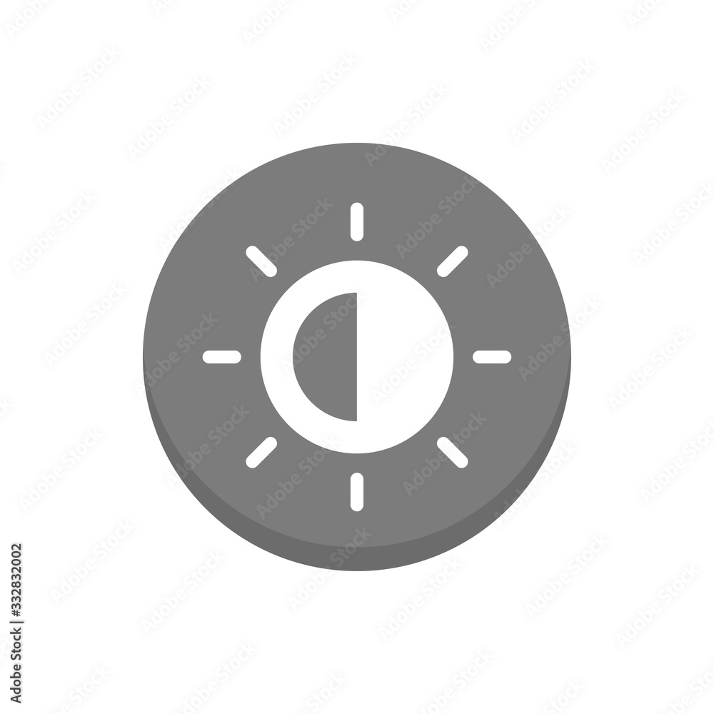 Contrast Vector Colour Circle Icon Illustration Contrast Vector Colour Circle Icon Illustration