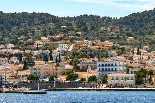 Spetses island on Saronic gulf near Athens. Ideal travel destination for quiet vacations . Greece