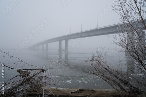 bridge in the fog