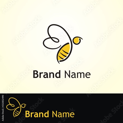 Abstract Bee Logo