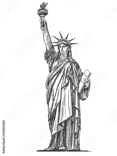 Obraz na plátne statue of liberty, symbol of freedom and democracy in the United States of Ameri
