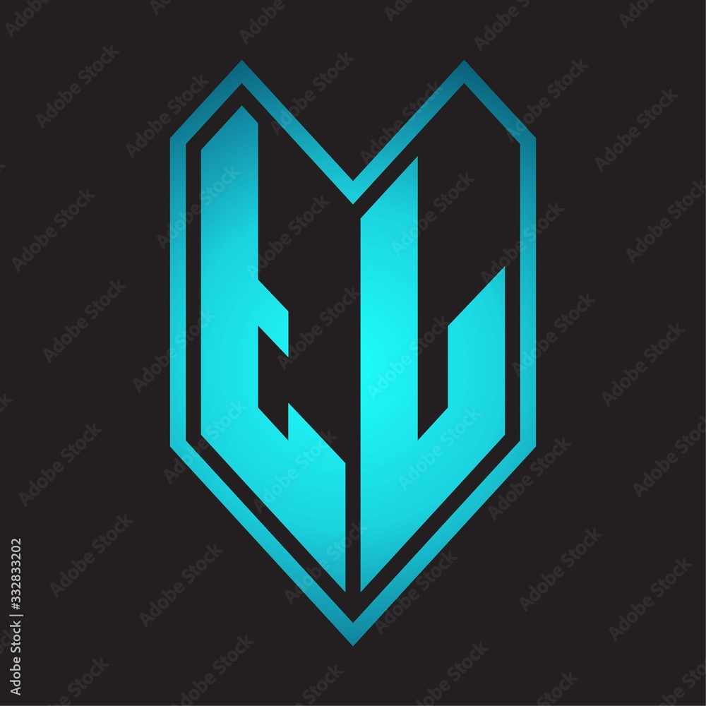 TL Logo monogram with emblem line style isolated on blue gradient colors TL Logo monogram with emblem line style isolated on blue gradient colors