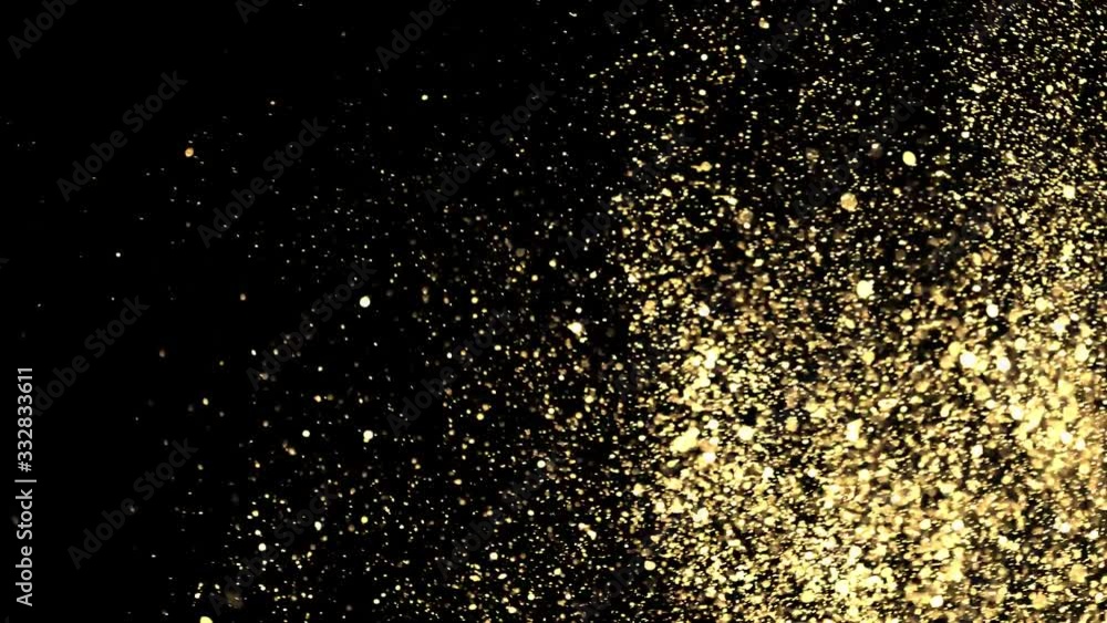 Gold ink in water shooting with high speed camera. Golden glitter sand or dust creating abstract cloud formations metamorphosis. Art backgrounds. Super Slow Motion at 1000fps. Gold ink in water shooting with high speed camera. Golden glitter sand or dust creating abstract cloud formations metamorphosis. Art backgrounds. Super Slow Motion at 1000fps.