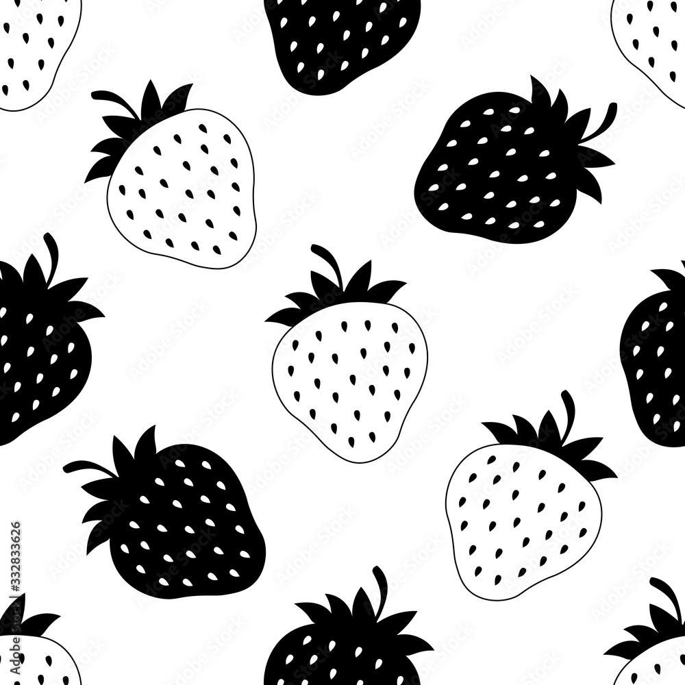 Seamless pattern Strawberry vector graphics Seamless pattern Strawberry vector graphics