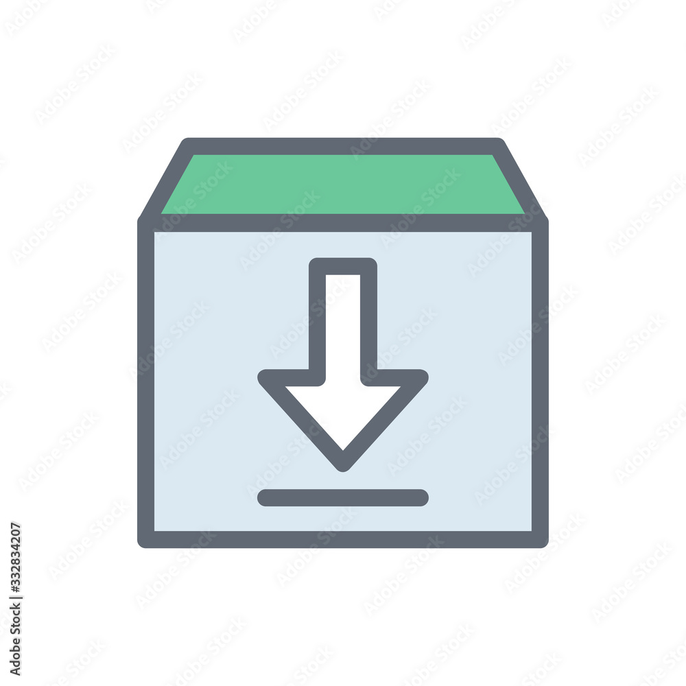 Downloading Vector Colour With Line Icon Illustration Downloading Vector Colour With Line Icon Illustration