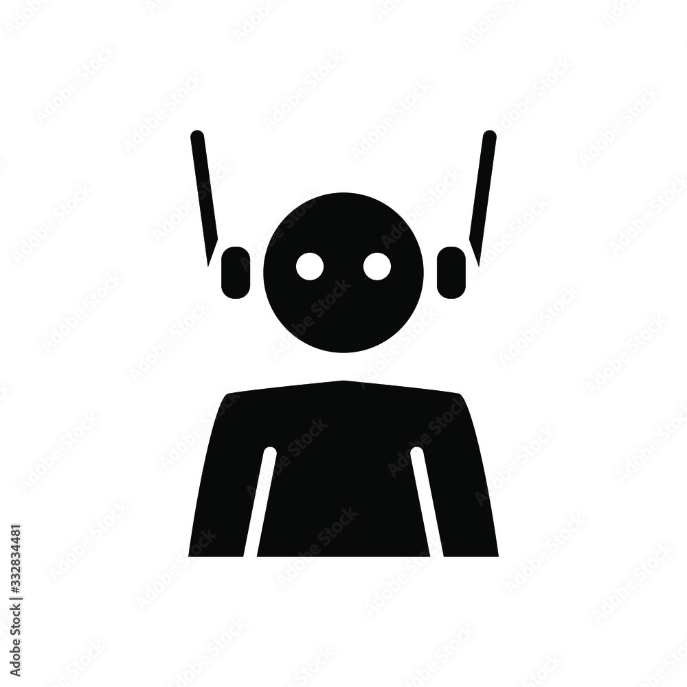 Robotic icon , avatar design template logo , emblm isolated ...