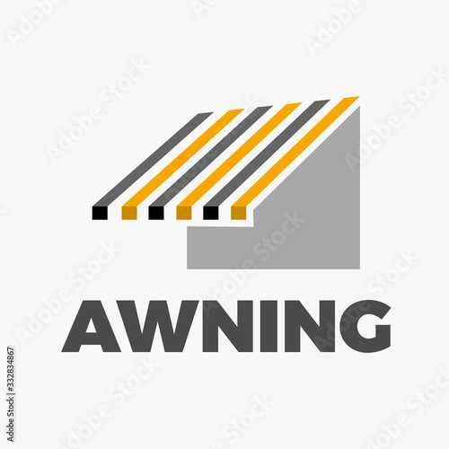 Awning logo design. Vector template