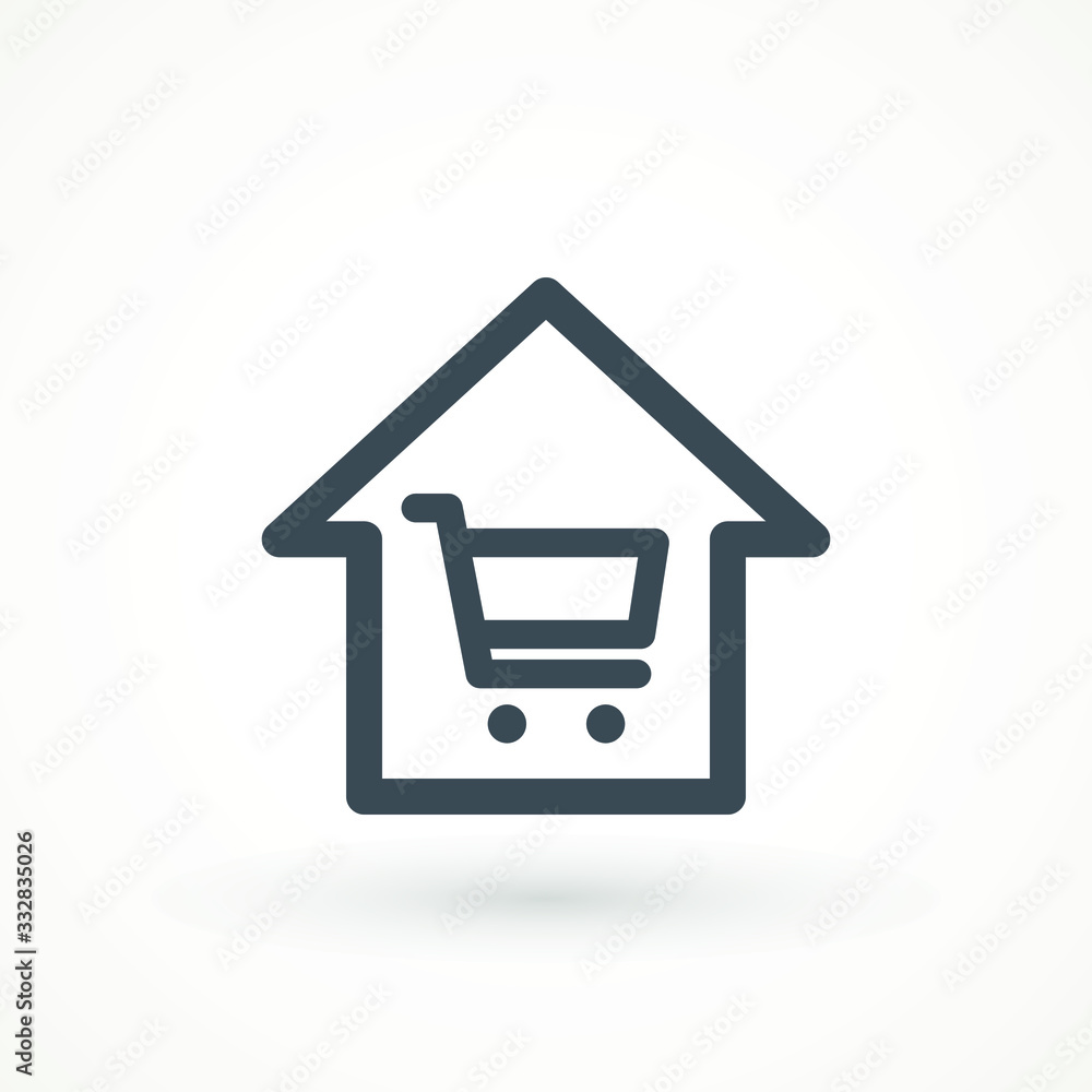 home house shop store E-shop icon. Web sale sign sell buy e-commerce illustration Online Shop Shopping home house shop store E-shop icon. Web sale sign sell buy e-commerce illustration Online Shop Shopping