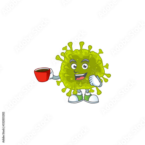 Coronavirus spread mascot design style showing an Okay gesture