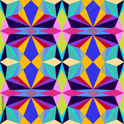 Abstract seamless colourful pattern geometric backgrounds vector design