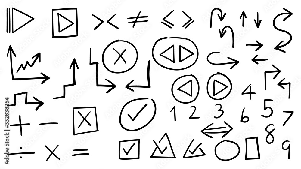 Arrow hand drawn, Arrow doodle ,Arrow sketch vector set. Arrow hand drawn, Arrow doodle ,Arrow sketch vector set.