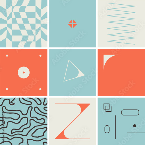 Unusual Abstract Geometric Artwork Composition