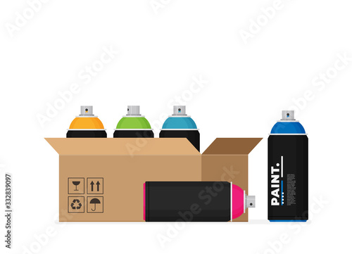 Spray Paint Can flat vector illustration
