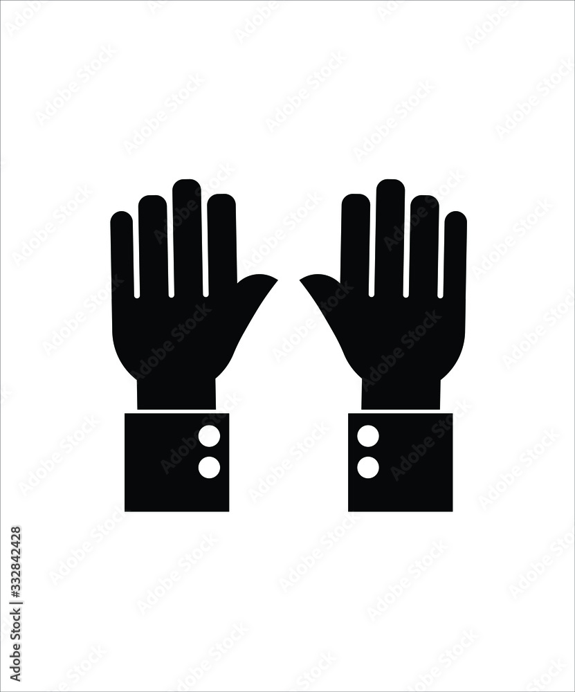 Obraz premium hand flat icon,vector best flat hand icon.