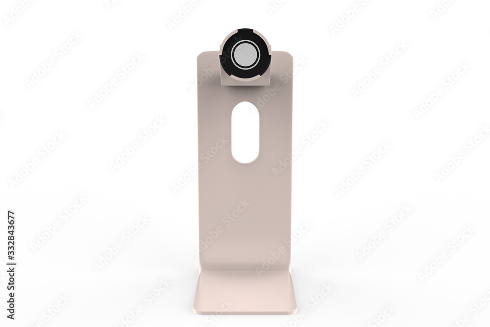 Portable aluminum alloy stand bracket support holder for computer monitor. 3d illustration Portable aluminum alloy stand bracket support holder for computer monitor. 3d illustration