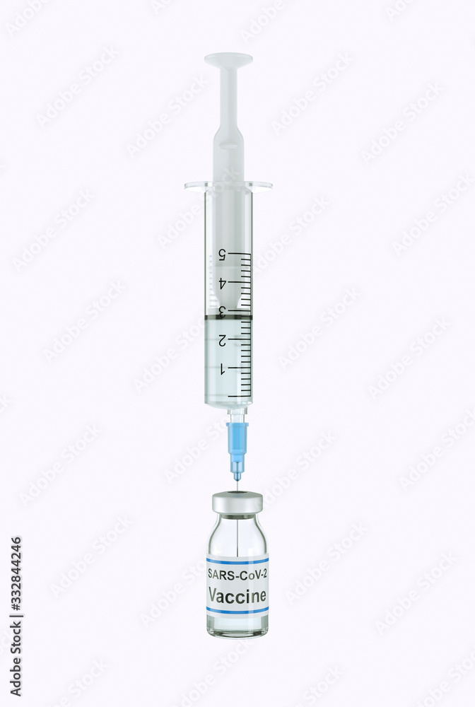 syringe with vaccine vial isolated on white background syringe with vaccine vial isolated on white background