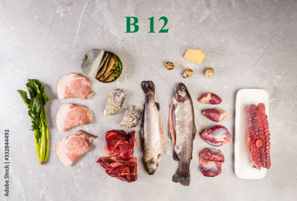 Foods High in Vitamin B12 Cobalamin Stock Photo Adobe Stock