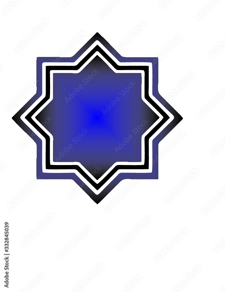Logo Ilustration Bintang Quds (star quds) 
