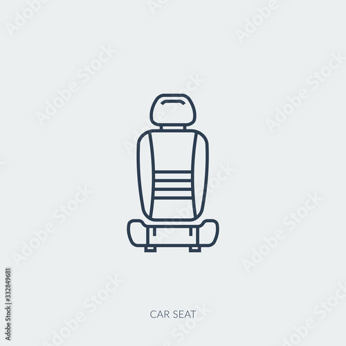 Vector outline icon of car part - single seat