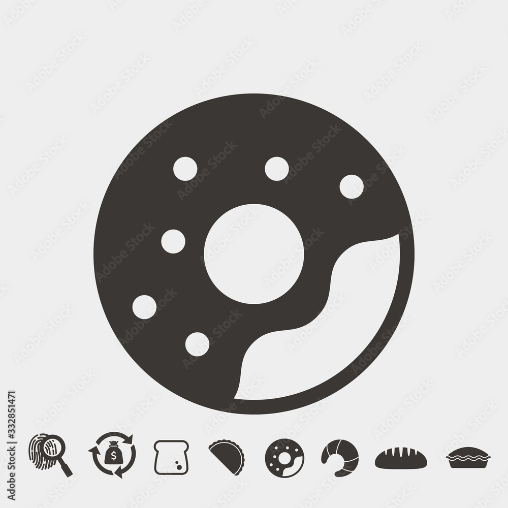 Fototapeta premium doughnut icon vector illustration and symbol for website and graphic design