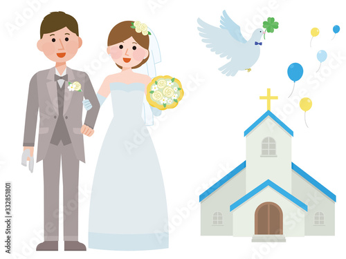 結婚式　披露宴　セット　イラスト