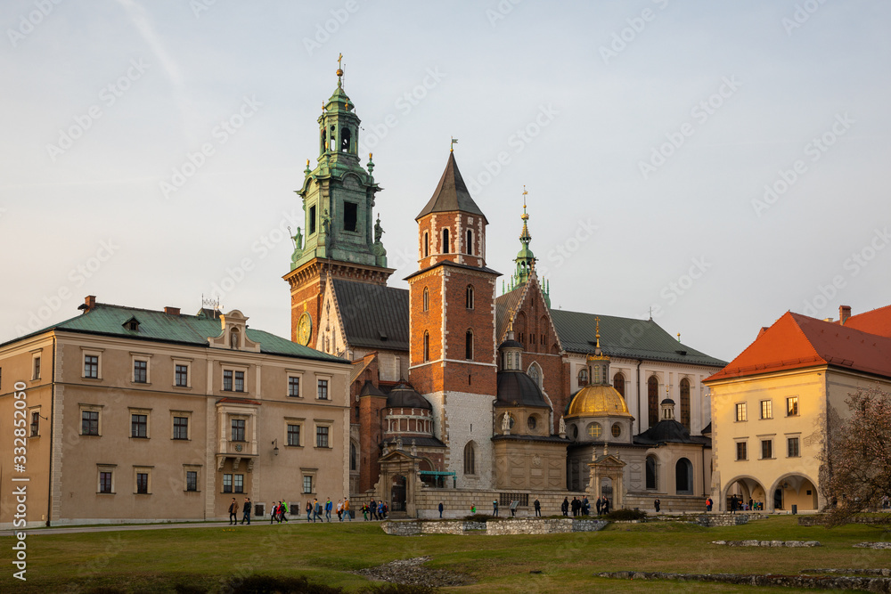 Wawel Castle cathedral in Cracow in autumn Wawel Castle cathedral in Cracow in autumn