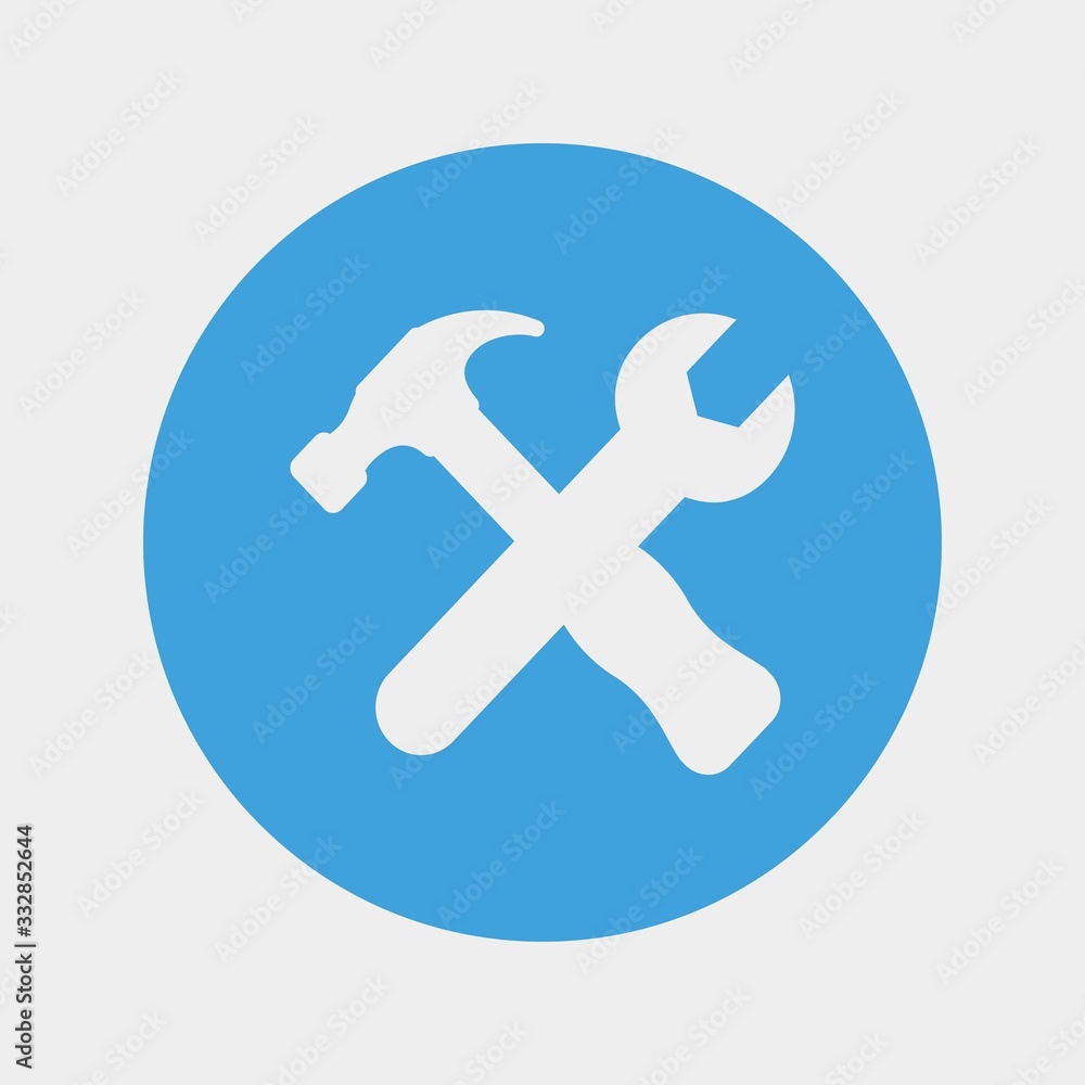 hammer and wrench icon vector illustration and symbol for website and graphic design hammer and wrench icon vector illustration and symbol for website and graphic design